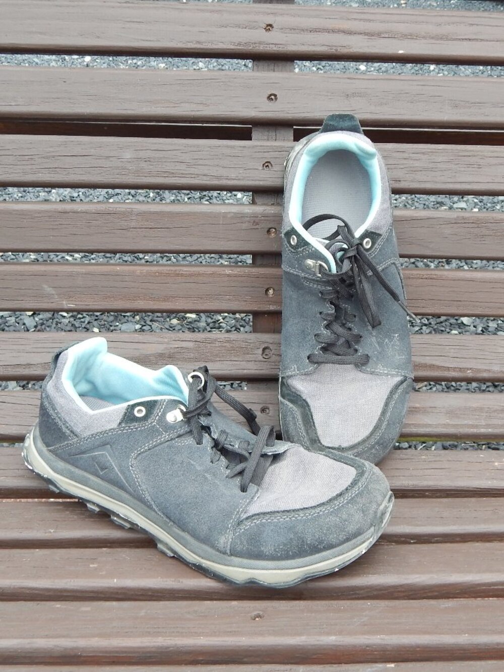 Altra Lone Peak Alpine AL0A5482221 Gray Suede Trail Running Shoes Women's 10